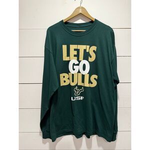 University of South Florida USF Bulls Long Sleeve T-Shirt Green XL